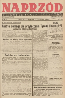 Naprzód : dziennik socjalistyczny : organ WK PPS. 1946, nr 193