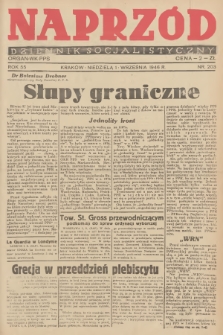 Naprzód : dziennik socjalistyczny : organ WK PPS. 1946, nr 203
