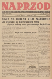 Naprzód : dziennik socjalistyczny : organ WK PPS. 1946, nr 213