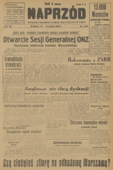 Naprzód : organ Polskiej Partii Socjalistycznej. 1947, nr 255