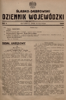 Śląsko-Dąbrowski Dziennik Wojewódzki. 1946, nr 4