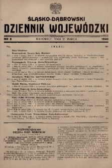 Śląsko-Dąbrowski Dziennik Wojewódzki. 1946, nr 8