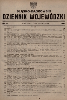 Śląsko-Dąbrowski Dziennik Wojewódzki. 1946, nr 12