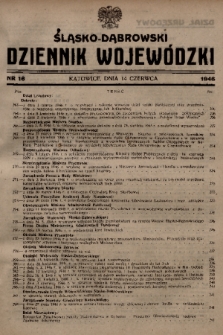 Śląsko-Dąbrowski Dziennik Wojewódzki. 1946, nr 16