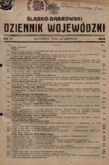 Śląsko-Dąbrowski Dziennik Wojewódzki. 1946, nr 17