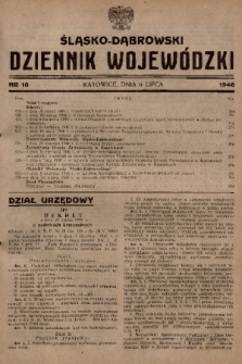 Śląsko-Dąbrowski Dziennik Wojewódzki. 1946, nr 18