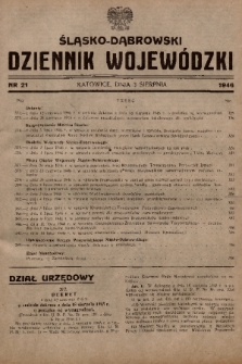 Śląsko-Dąbrowski Dziennik Wojewódzki. 1946, nr 21