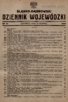 Śląsko-Dąbrowski Dziennik Wojewódzki. 1946, nr 23