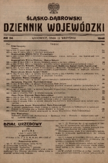 Śląsko-Dąbrowski Dziennik Wojewódzki. 1946, nr 24