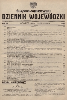 Śląsko-Dąbrowski Dziennik Wojewódzki. 1946, nr 26
