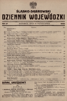 Śląsko-Dąbrowski Dziennik Wojewódzki. 1946, nr 27