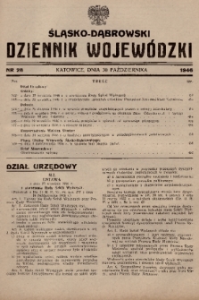 Śląsko-Dąbrowski Dziennik Wojewódzki. 1946, nr 28