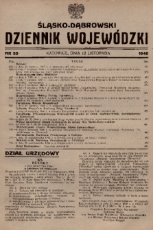 Śląsko-Dąbrowski Dziennik Wojewódzki. 1946, nr 30