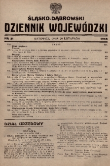 Śląsko-Dąbrowski Dziennik Wojewódzki. 1946, nr 31