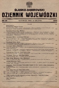 Śląsko-Dąbrowski Dziennik Wojewódzki. 1946, nr 35