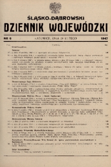 Śląsko-Dąbrowski Dziennik Wojewódzki. 1947, nr 8