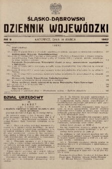 Śląsko-Dąbrowski Dziennik Wojewódzki. 1947, nr 9