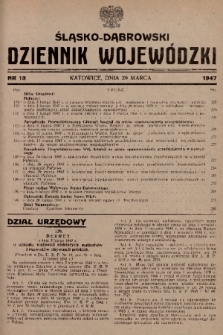 Śląsko-Dąbrowski Dziennik Wojewódzki. 1947, nr 13