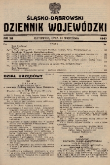 Śląsko-Dąbrowski Dziennik Wojewódzki. 1947, nr 28