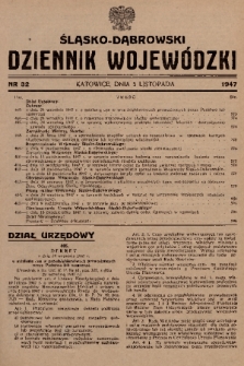 Śląsko-Dąbrowski Dziennik Wojewódzki. 1947, nr 32