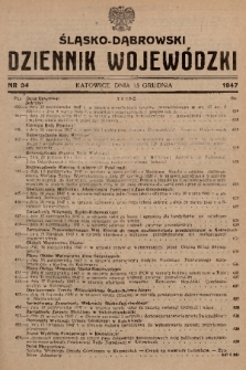 Śląsko-Dąbrowski Dziennik Wojewódzki. 1947, nr 34