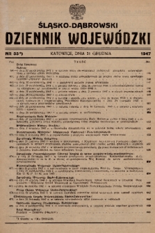 Śląsko-Dąbrowski Dziennik Wojewódzki. 1947, nr 35