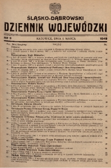 Śląsko-Dąbrowski Dziennik Wojewódzki. 1948, nr 3