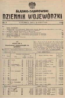 Śląsko-Dąbrowski Dziennik Wojewódzki. 1948, nr 7