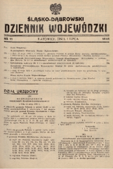 Śląsko-Dąbrowski Dziennik Wojewódzki. 1948, nr 11