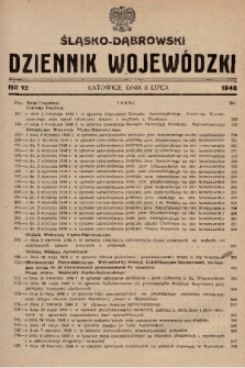 Śląsko-Dąbrowski Dziennik Wojewódzki. 1948, nr 12
