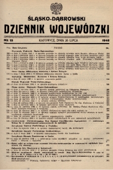Śląsko-Dąbrowski Dziennik Wojewódzki. 1948, nr 13