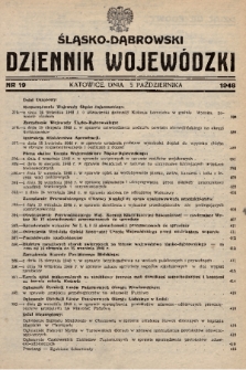 Śląsko-Dąbrowski Dziennik Wojewódzki. 1948, nr 19