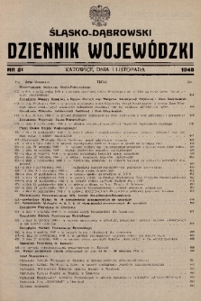 Śląsko-Dąbrowski Dziennik Wojewódzki. 1948, nr 21