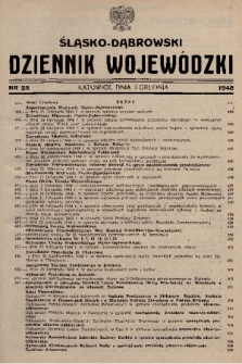 Śląsko-Dąbrowski Dziennik Wojewódzki. 1948, nr 23