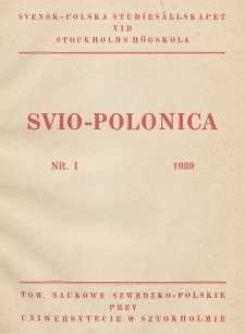 Svio-Polonica. 1939, nr 1