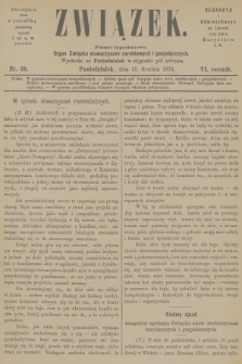 Związek : pismo tygodniowe : organ Związku stowarzyszeń zarobkowych i gospodarczych. R.6, 1879, nr 39