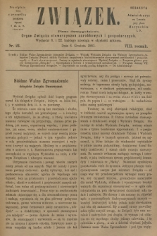 Związek : pismo dwutygodniowe : organ Związku stowarzyszeń zarobkowych i gospodarczych. R.8, 1881, nr 23