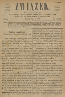 Związek : pismo dwutygodniowe : organ Związku stowarzyszeń zarobkowych i gospodarczych. R.9, 1882, nr 2
