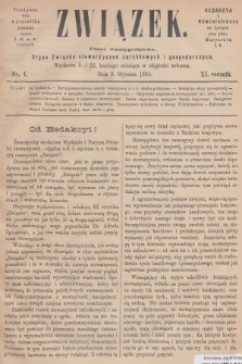 Związek : pismo dwutygodniowe : organ Związku stowarzyszeń zarobkowych i gospodarczych. R.11, 1884, nr 1