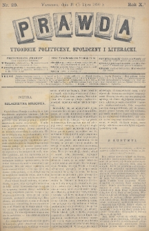 Prawda : tygodnik polityczny, społeczny i literacki. 1890, nr 29