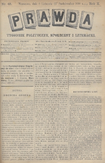 Prawda : tygodnik polityczny, społeczny i literacki. 1890, nr 45