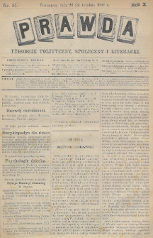 Prawda : tygodnik polityczny, społeczny i literacki. 1890, nr 51