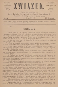Związek : pismo dwutygodniowe : organ Związku stowarzyszeń zarobkowych i gospodarczych. R.18, 1891, nr 24