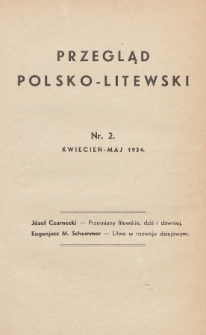 Przegląd Polsko-Litewski. 1934, nr 2