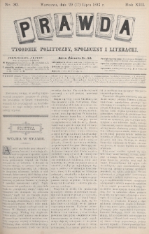 Prawda : tygodnik polityczny, społeczny i literacki. 1893, nr 30