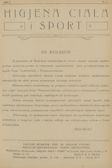 Higjena Ciała i Sport. R.1, 1925, nr 3