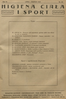 Higjena Ciała i Sport. R.3, 1927, nr 22