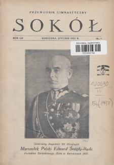 Przewodnik Gimnastyczny „Sokół”. R.54 (1937), nr 1