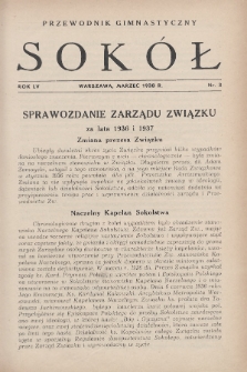Przewodnik Gimnastyczny „Sokół” : organ Związku Towarzystw Gimnastycznych „Sokół” w Polsce. R.55 (1938), nr 3