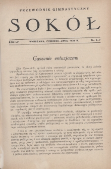 Przewodnik Gimnastyczny „Sokół” : organ Związku Towarzystw Gimnastycznych „Sokół” w Polsce. R.55 (1938), nr 6-7
